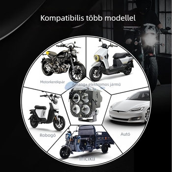 Négylevelű lóhere alakú LED motorkerékpár fényszóró lencse – külső LED spotfény, fehér és sárga fény, távoli és közel fényhez