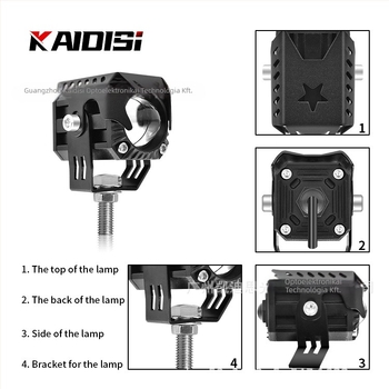 LED spotfény motorkerékpárhoz – külső LED világítás elektromos járműhöz, 30W, 9-80V, IP67, 5000 lm