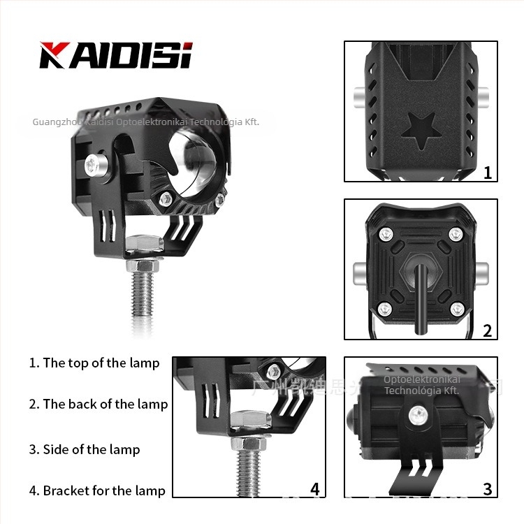 LED spotfény motorkerékpárhoz – külső LED világítás elektromos járműhöz, 30W, 9-80V, IP67, 5000 lm