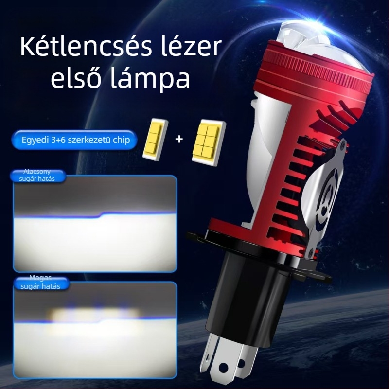 Motorkerékpár LED reflektor 35W 12V IP68 65000 lm All-in-One alumínium ház