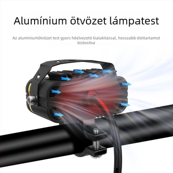 Motorkerékpár LED spotlámpa, 12-24V, IP67, LED 3570, alumínium ház, élettartam 50000 óra