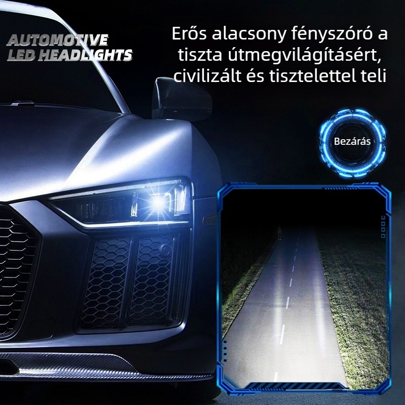 LED autó lámpa H4 integrált távolsági és közeli világítással — 29W, 12-24V, 2200lm, IP68, Mp7a
