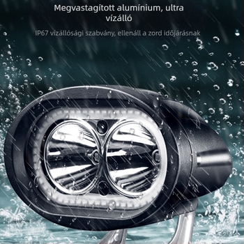 Külső LED spot motorokra és elektromos járművekre – alumínium ötvözet, 60V 1.5A, 3500lm, IPX7