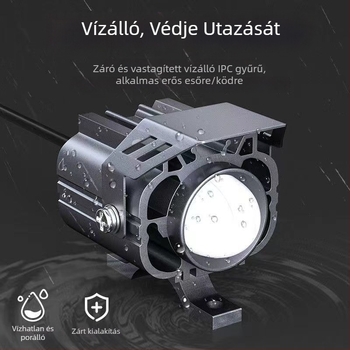 Motorkerékpár LED spotlámpa lencsével, kettős fénykibocsátás (magas/alsó), 12V-85V