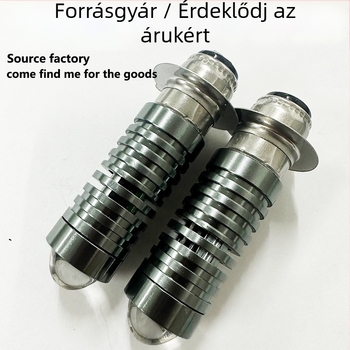 LED motorkerékpár fényszóró fisheye lencsével, P15D/H6, kétszínű sárga-fehér, első világítás elektromos járművekhez