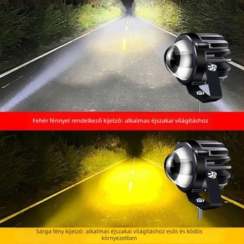 LED Reflektor elektromos járművekhez és motorkerékpárokhoz, univerzális 12V–80V, magas fénycsóva, nagy lencse