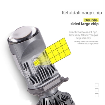 H4 bifokális lencséjű fényszóró, 120W, 12000 lm, 12V, IP67