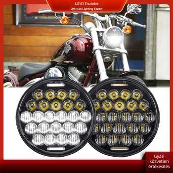 LED motorkerékpár fényszóró kör alakú burkolattal (12V, 75W, 3500LM, IP67, LY-5.75-5D)