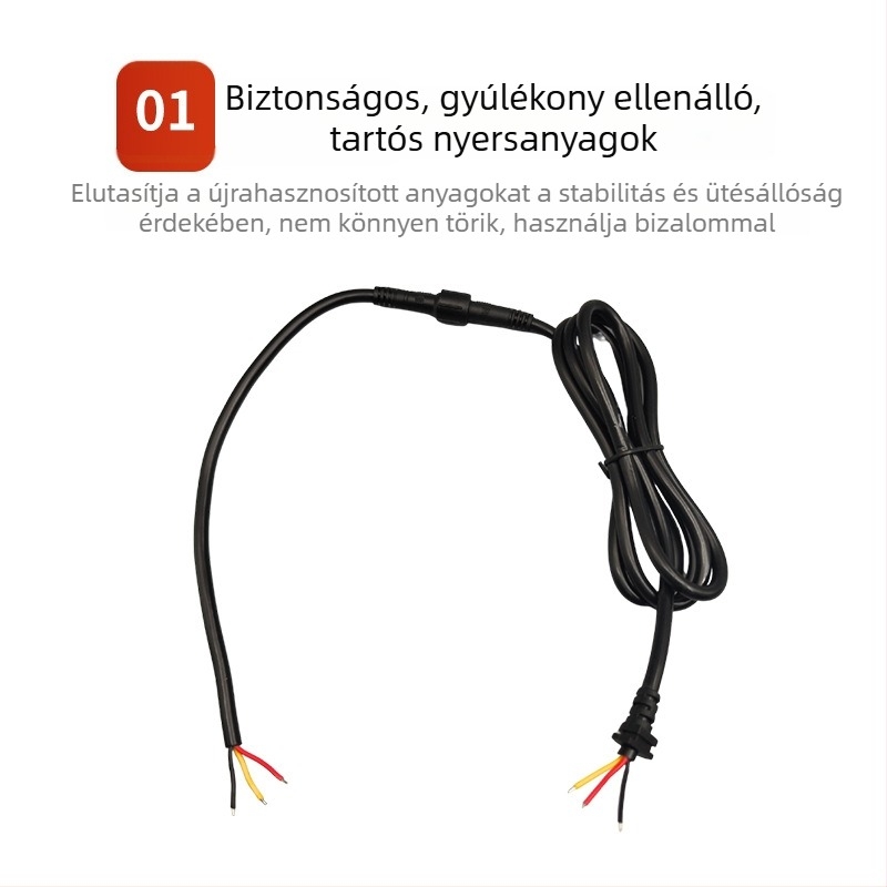 Motorkerékpár spotlámpa tápkábel, 3-vezetékes, vízálló csatlakozóval — fényszóró felújításához