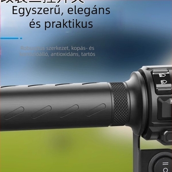 Fém tartó a fényszóró kapcsolóhoz elektromos motorkerékpárhoz, állítható fényerővel és vízálló kapcsolóval, univerzális a második és harmadik sebességhez