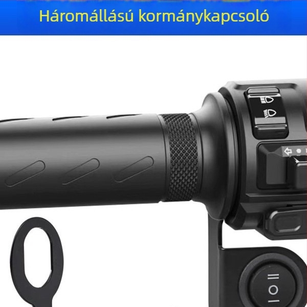 Fém tartó a fényszóró kapcsolóhoz elektromos motorkerékpárhoz, állítható fényerővel és vízálló kapcsolóval, univerzális a második és harmadik sebességhez