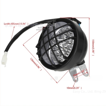 LED hálós elülső lámpa ATV/quad számára, 70cc-125cc, Big Bull és Small Bull