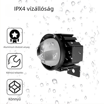 LED első fényszóró elektromos motorkerékpárhoz, terepmotorozáshoz, alumíniumötvözet, 12–60V, IPX4, 957Lux, LED