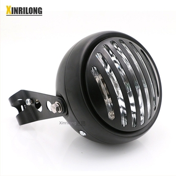 Motorkerékpár fényszóró, univerzális 12V, H2 izzó, 35W, fém ház, modell XRL-DD-567