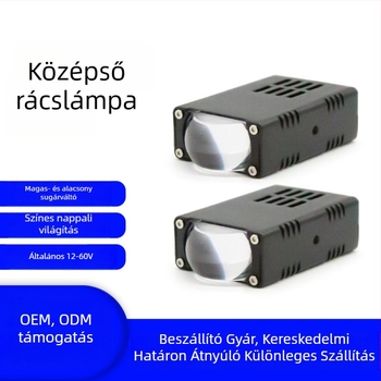 Ultra vékony középső rács lézerfény autókhoz, 35W LED, 9–60V, alumíniumötvözet, élettartam 50 000 óra