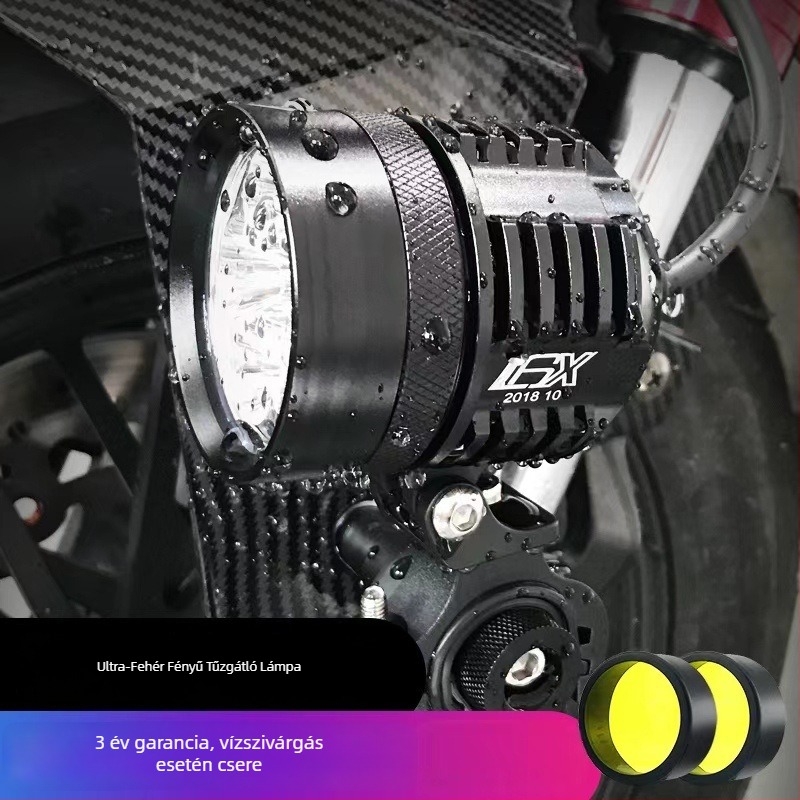 Motorkerékpár spotlámpa L6X - 10W CREE LED, DC12-85V, IP68, 7200 lm