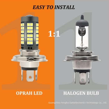Motorkerékpár LED fényszóró – alumínium ház, 12-24V, 20W, H4/BA20D kompatibilis.