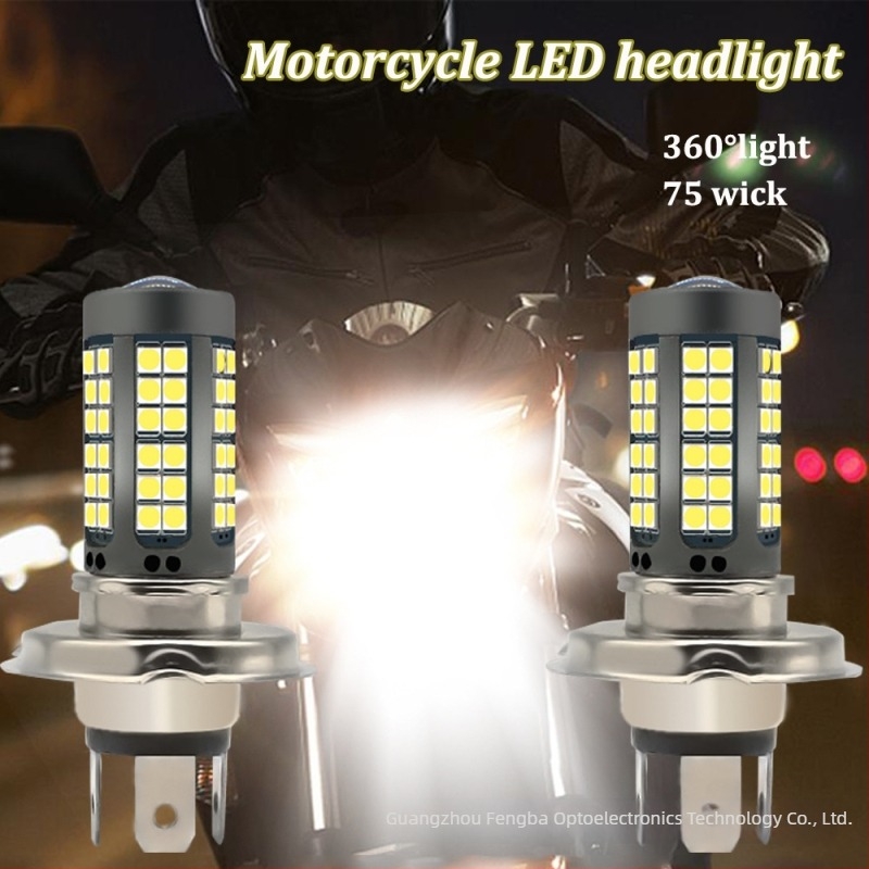 Motorkerékpár LED fényszóró – alumínium ház, 12-24V, 20W, H4/BA20D kompatibilis.