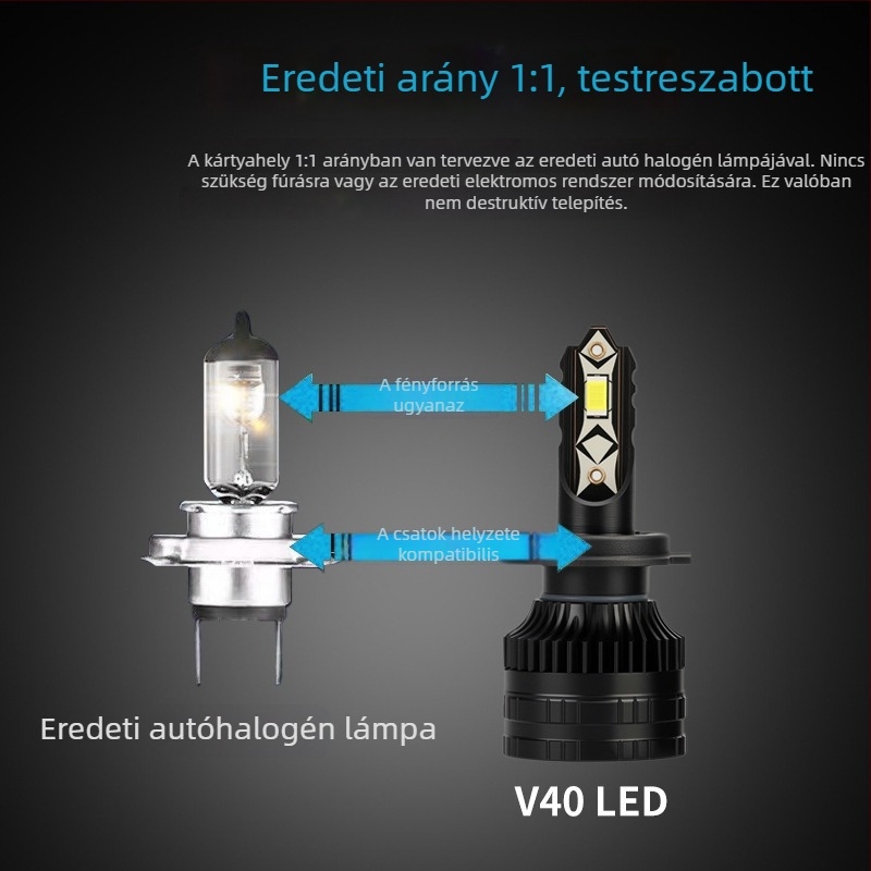 K30 LED autófényszóró izzó, univerzális, 12-36V, 35W, 4200lm, IP68
