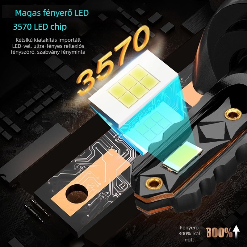 K30 LED autófényszóró - univerzális H4/H7, 12V, 7000lm, IP67, 70W párban
