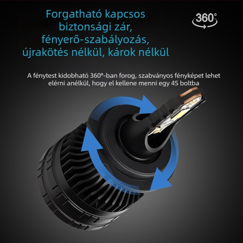 K30 LED autófényszóró - univerzális H4/H7, 12V, 7000lm, IP67, 70W párban