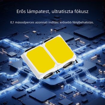 BAX15D LED motorkerékpár fényszóró lencsével, 24×2835 LED, 6V, 5000 lm, 1.8W, alumínium ház, IP65