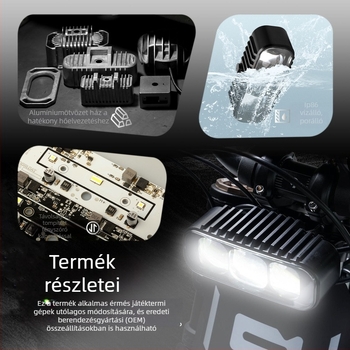LED 12V fényszóró elektromos terepmotorhoz, 11000 lm, IP86