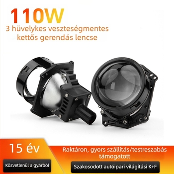 3 hüvelykes LED fényszóró autókhoz és motorkerékpárokhoz, kettős fókuszú lencsével, nagy fényerejű spotfénnyel, lézer-stílusú, integrált hosszú- és közeli fény