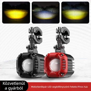 LED kettős színű spotlámpa motorkerékpárhoz és elektromos járműhöz — magas és alacsony fénycsóva, terepjáró első világítás, vízálló, nagy fényerő