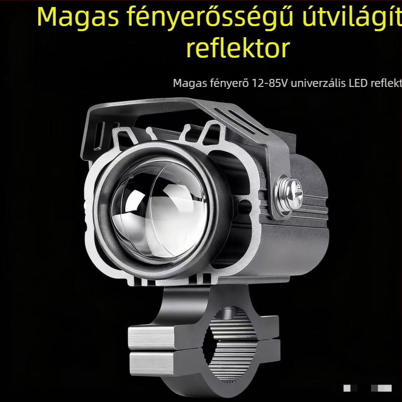 Motorkerékpár LED spotlámpa fókuszlencsével elektromos járművekhez, 12–85 V, 6800 lm, 35 W, alumínium
