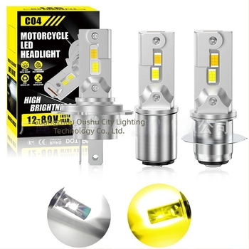 Motorkerékpár LED első lámpa, kompatibil H4/H6, integrált magas/alsó fénycsóva, 12-80V bemenet, 1560 lm, alumínium ház
