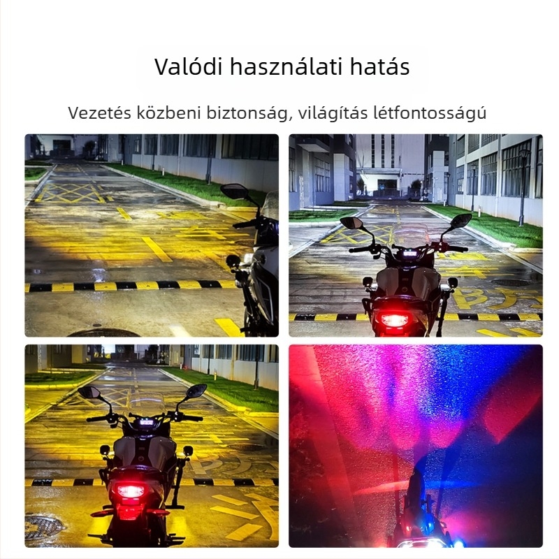Nanteng 12W LED Reflektor motorkerékpárokhoz és elektromos járművekhez, alumíniumötvözetes test, 12–80V DC, IP67 vízálló, 5000 lm
