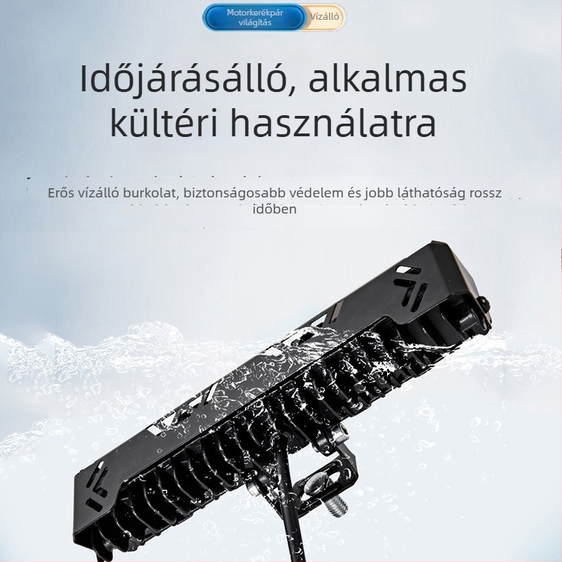 Hat LED-es motorkerékpár első fényszóró lencsével, 32W, 12-80V, IP67, 3000–6500 lm