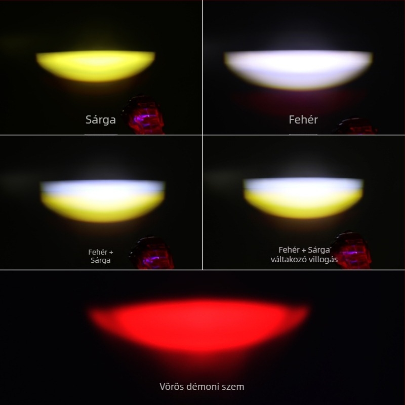 Motorkerékpár LED fényszóró, alumínium ház, 12V, LED fényforrás, vízálló, modell Motor293