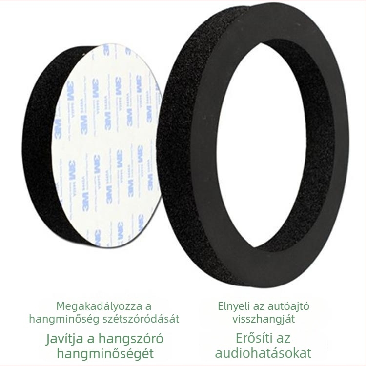 6,5 hüvelykes autóajtó hangszóró, feljavított hangtekercs, tömítő hab és hangszigetelő vatta