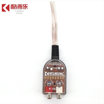 KUERL K-103A audió frekvencia-konverter, PVC ház, 12–24V bemenet, 50W teljesítmény