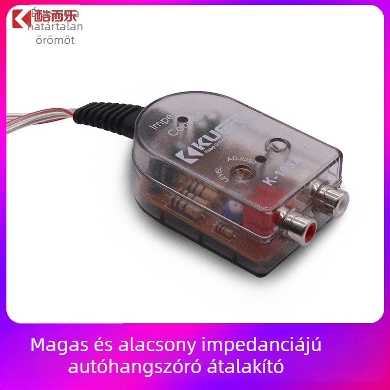KUERL K-103A audió frekvencia-konverter, PVC ház, 12–24V bemenet, 50W teljesítmény