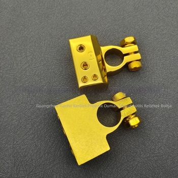 Autóakkumulátor terminál – univerzális, 12V, fém, modell Battery head, testreszabható feldolgozás