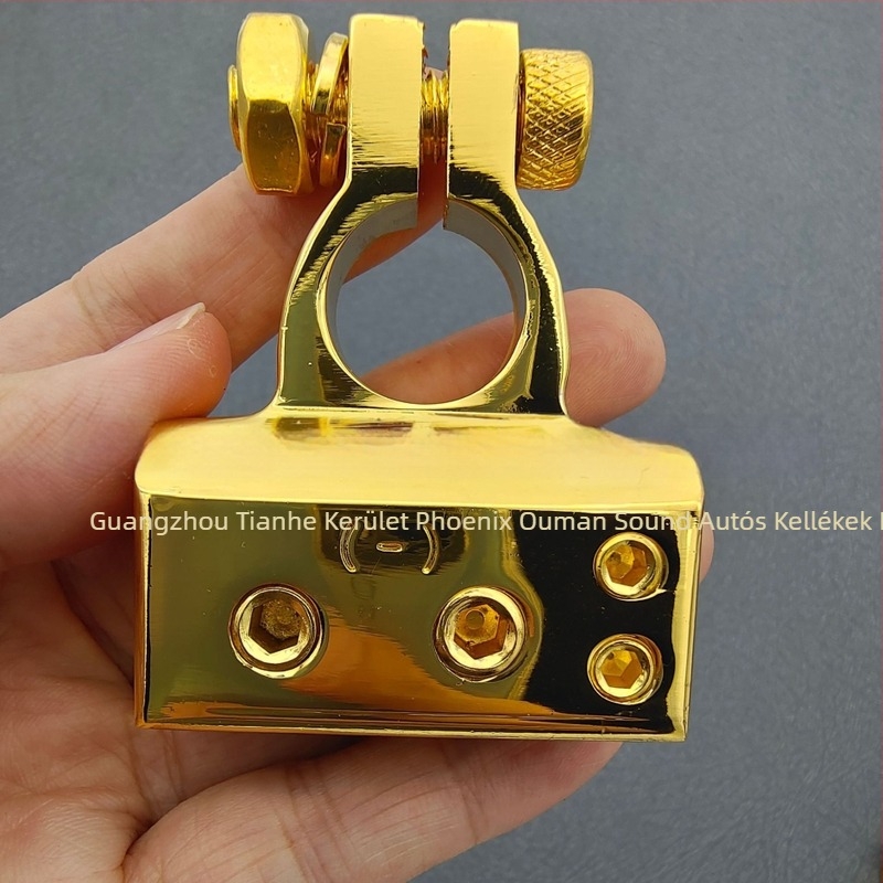 Autóakkumulátor terminál – univerzális, 12V, fém, modell Battery head, testreszabható feldolgozás