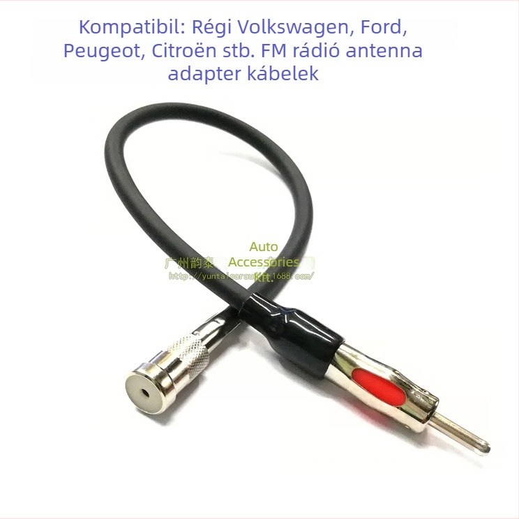 VW-04 FM antenna adapter kábel VW régi modelljeihez: Jetta, Passat, Bora, Polo – réz, audió módosítás, vágás nélkül