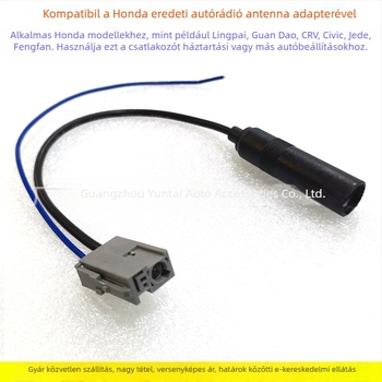 HD-F09 réz FM antenna csatlakozó adapterkábél Hondahoz – New Fit, CR-V, Lingpai, Fengfan, BR-V, Civic – Evoresn/Yisen