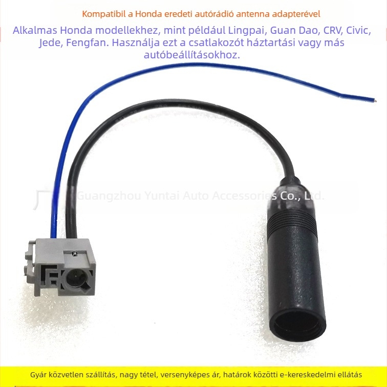 HD-F09 réz FM antenna csatlakozó adapterkábél Hondahoz – New Fit, CR-V, Lingpai, Fengfan, BR-V, Civic – Evoresn/Yisen