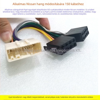 Autóhifi kábel NS-01 ISO adapter Infiniti/Nissan számára, ónzott réz, Evoresn/Yisen (Model NS-01; Anyag: ónzott réz; Márka: Evoresn/Yisen; Alkalmazható modellek: Infiniti/Nissan)