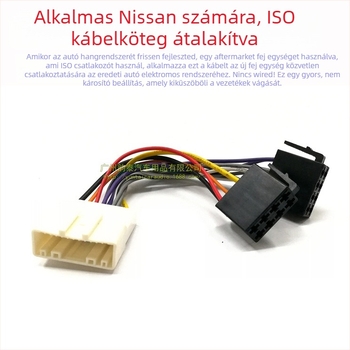 Autóhifi kábel NS-01 ISO adapter Infiniti/Nissan számára, ónzott réz, Evoresn/Yisen (Model NS-01; Anyag: ónzott réz; Márka: Evoresn/Yisen; Alkalmazható modellek: Infiniti/Nissan)