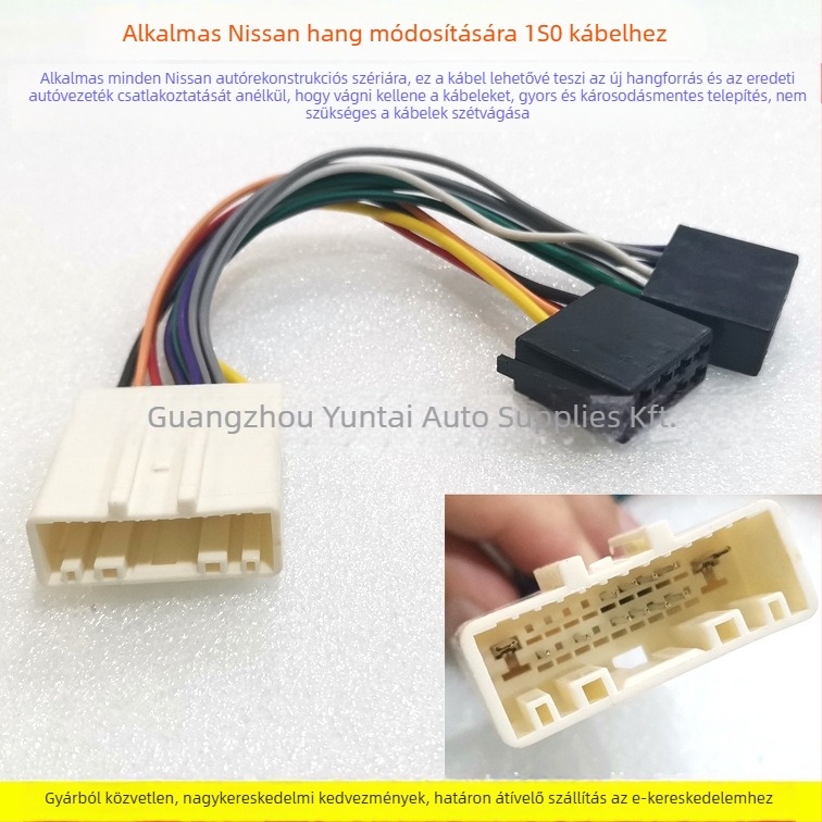 Autóhifi kábel NS-01 ISO adapter Infiniti/Nissan számára, ónzott réz, Evoresn/Yisen (Model NS-01; Anyag: ónzott réz; Márka: Evoresn/Yisen; Alkalmazható modellek: Infiniti/Nissan)