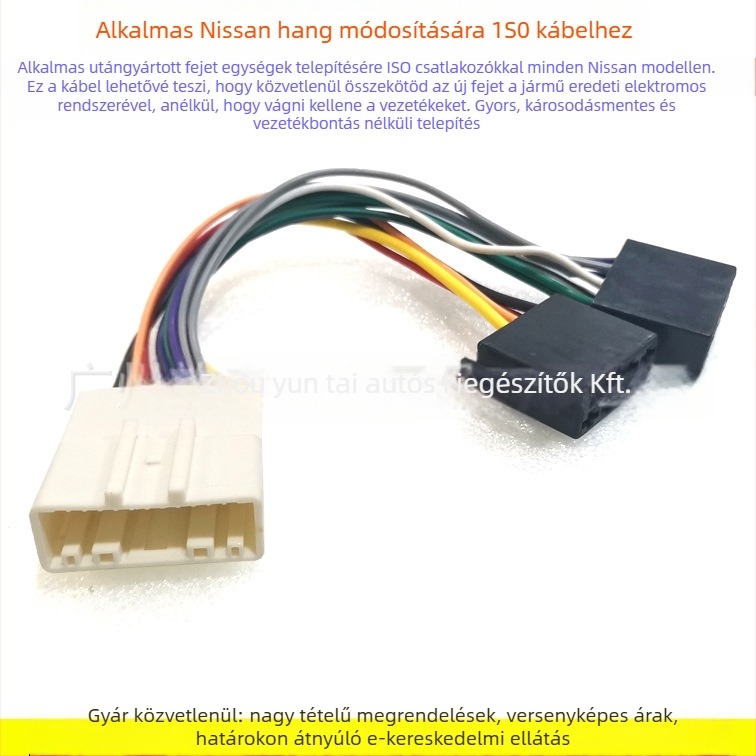 Autóhifi kábel NS-01 ISO adapter Infiniti/Nissan számára, ónzott réz, Evoresn/Yisen (Model NS-01; Anyag: ónzott réz; Márka: Evoresn/Yisen; Alkalmazható modellek: Infiniti/Nissan)