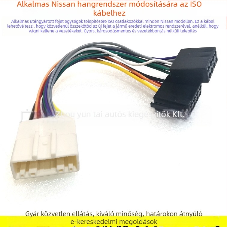 Autóhifi kábel NS-01 ISO adapter Infiniti/Nissan számára, ónzott réz, Evoresn/Yisen (Model NS-01; Anyag: ónzott réz; Márka: Evoresn/Yisen; Alkalmazható modellek: Infiniti/Nissan)