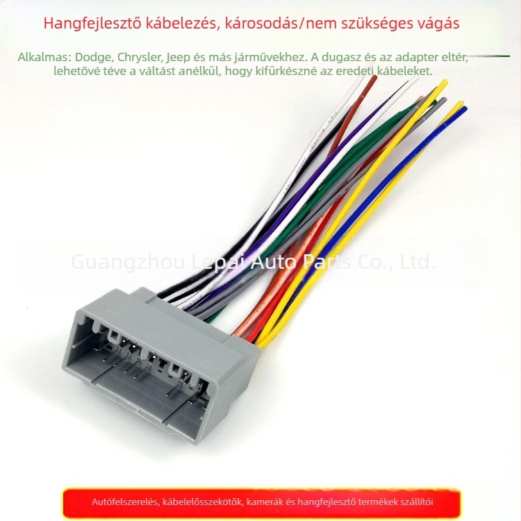 ROPOE autóhifi DVD módosító kábel Jeep/Chrysler/Dodge számára — táplálási vezeték CD navigációhoz
