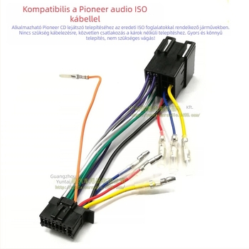 PIO-01 Pioneer ISO kábel CD lejátszóhoz – ónnal bevont réz, 0,06 kg, ISO csatlakozás kompatibilis