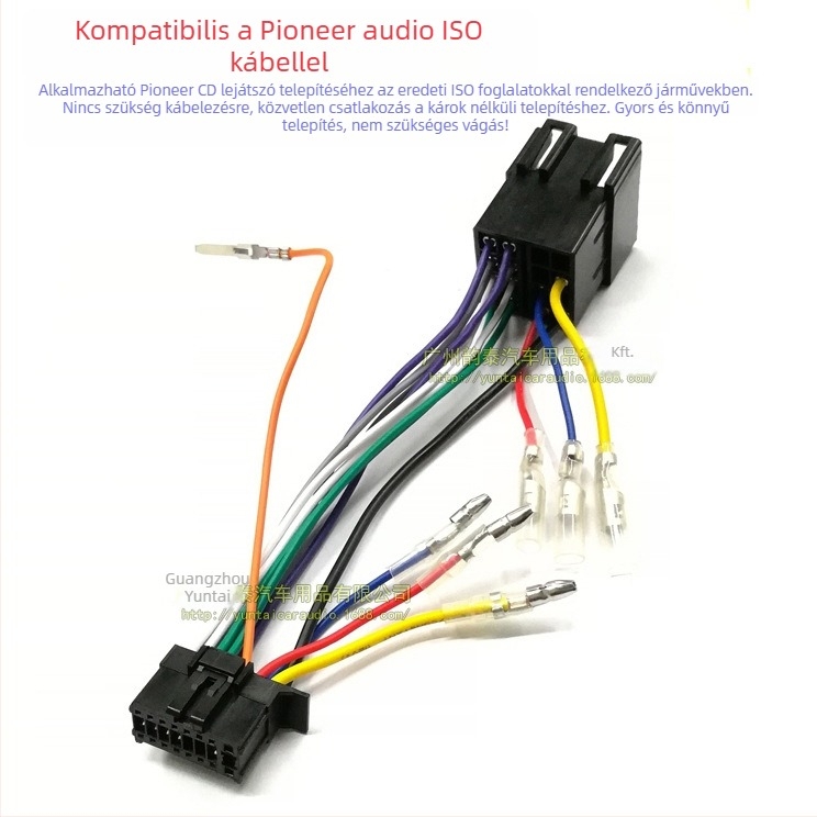 PIO-01 Pioneer ISO kábel CD lejátszóhoz – ónnal bevont réz, 0,06 kg, ISO csatlakozás kompatibilis